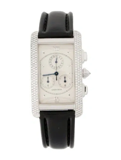 Pre-owned Cartier Tank Américaine Chronoreflex Watch In Multi