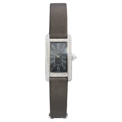 Pre-owned Cartier Tank Americaine Small Size Ladies' Wristwatch In White Gold