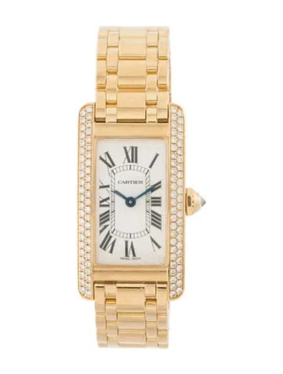 Pre-owned Cartier Tank Américaine Watch, 19mm In Multi