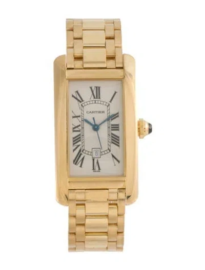 Pre-owned Cartier Tank Américaine Watch, 22mm In Multi