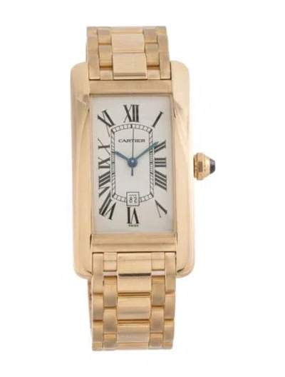Pre-owned Cartier Tank Américaine Watch, 23mm In Multi