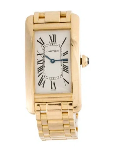 Pre-owned Cartier Tank Américaine Watch, 23mm In Multi