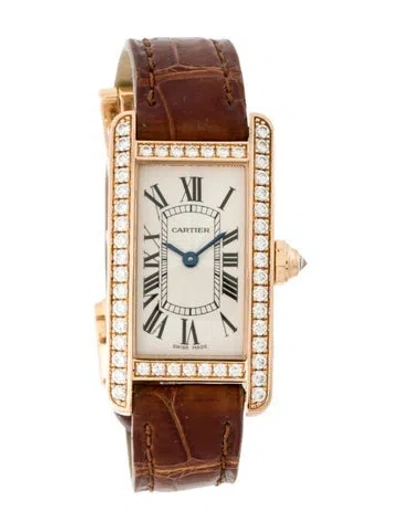 Pre-owned Cartier Tank Américaine Watch In Multi