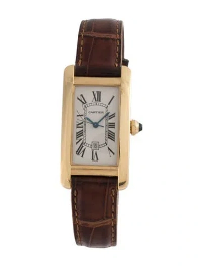 Pre-owned Cartier Tank Américaine Watch In Multicolor