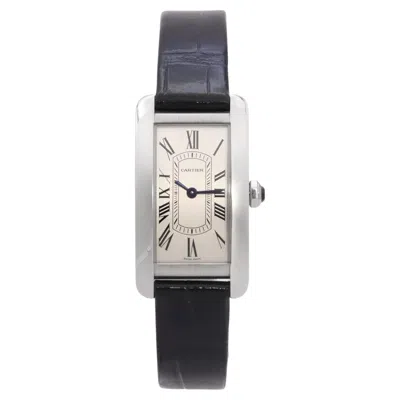 Pre-owned Cartier Tank Am�ricaine Stainless Steel Quartz Women�s Watch In Multiple