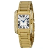 CARTIER CARTIER TANK ANGLAISE SILVER DIAL 18KT YELLOW GOLD LADIES WATCH WT100005
