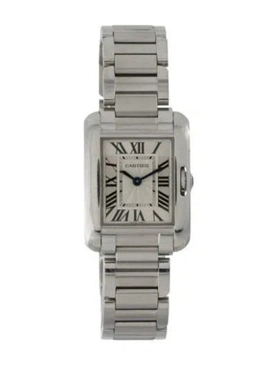 Pre-owned Cartier Tank Anglaise Watch, 23mm In Multi