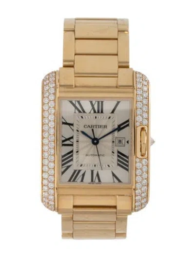 Pre-owned Cartier Tank Anglaise Watch, 30mm In Multi