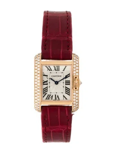 Pre-owned Cartier Tank Anglaise Watch In Multi