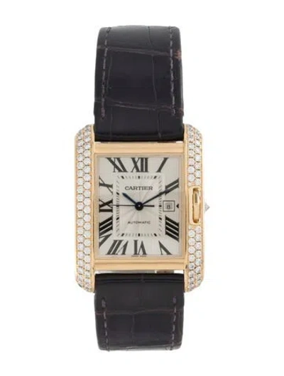 Pre-owned Cartier Tank Anglaise Watch In Multicolor