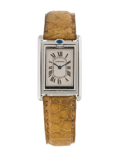 Pre-owned Cartier Tank Basculante Watch In Multi