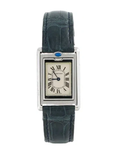 Pre-owned Cartier Tank Basculante Watch In Multicolor