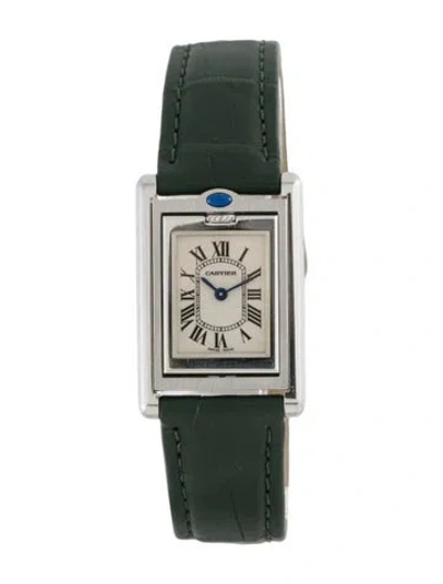 Pre-owned Cartier Tank Basculante Watch In Multicolor