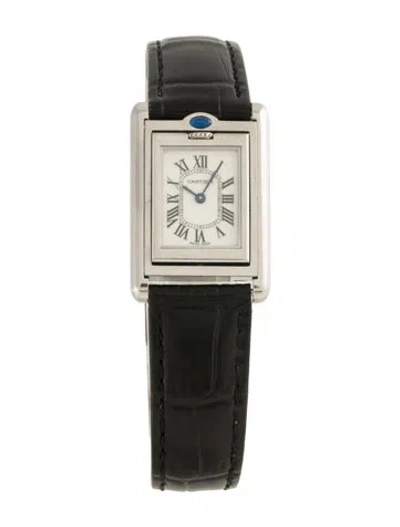 Pre-owned Cartier Tank Basculante Watch In Multicolor