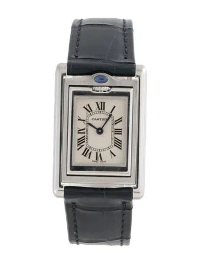 Pre-owned Cartier Tank Basculante Watch In Multicolor