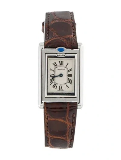 Pre-owned Cartier Tank Basculante Watch In Multicolor