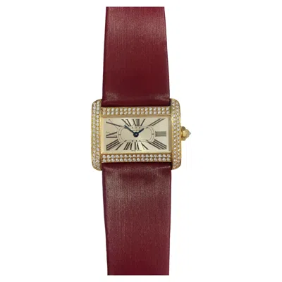 Pre-owned Cartier Tank Divan 18k Yellow Gold Watch 2601