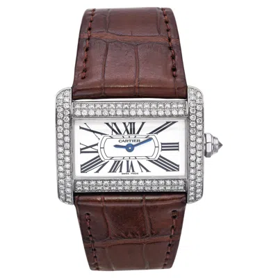Pre-owned Cartier Tank Divan Stainless Steel Diamond Quartz Women's Watch In Multi