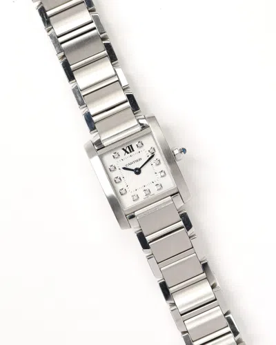 Cartier Tank Francaise 20mm Ca 2015 Full Set Watch In Silver