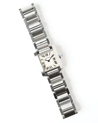 Cartier Tank Francaise 20mm Ref 2384 Full Set Watch In Silver