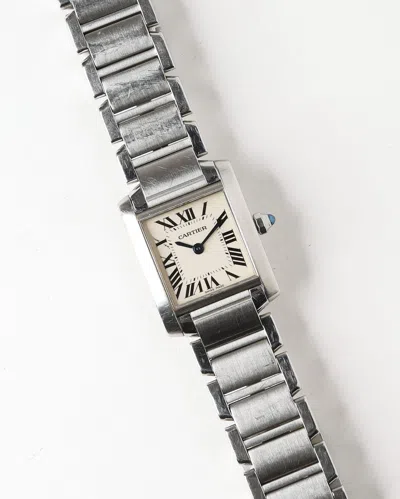 Cartier Tank Francaise 20mm Ref 2384 Full Set Watch In Silver