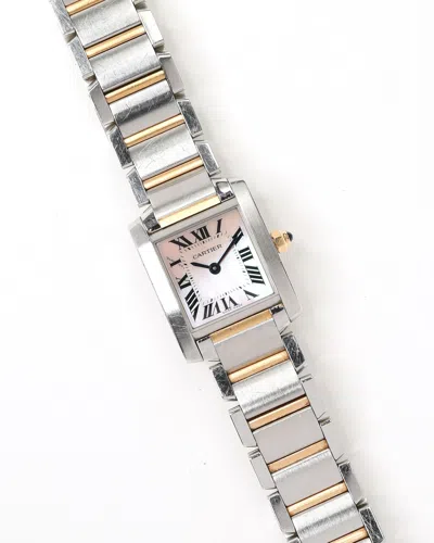 Cartier Tank Francaise 20mm Two Tone Ca 2015 Watch In Silver