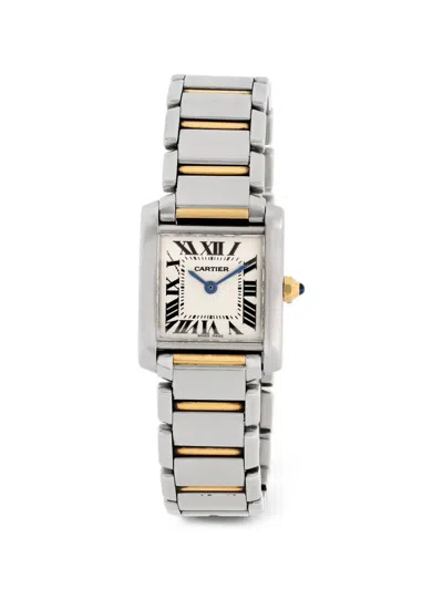 Pre-owned Cartier Tank Française 20mm Watch In Neutral