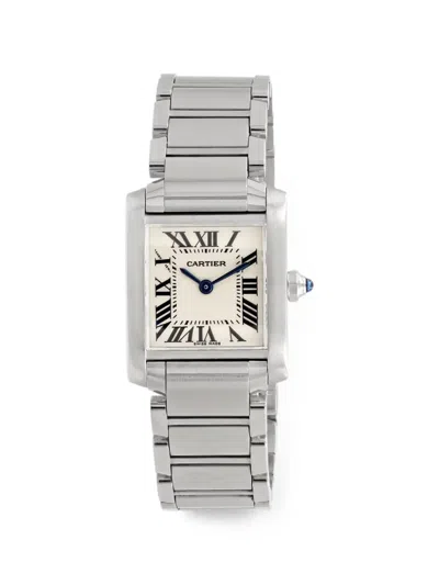 Pre-owned Cartier Tank Française 20mm Watch In Neutrals