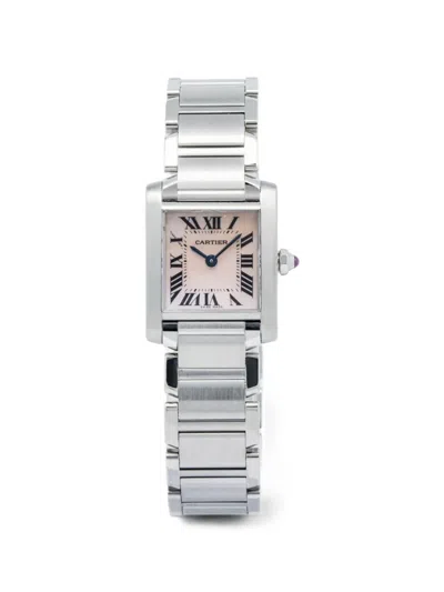Pre-owned Cartier Tank Française 20mm Watch In Pink