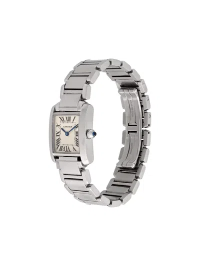 Pre-owned Cartier Tank Francaise 20mm Watch In White