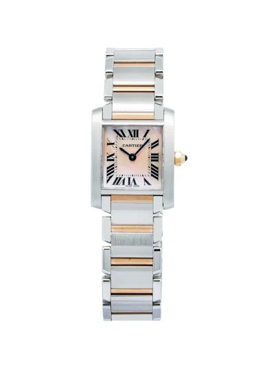 Pre-owned Cartier Tank Francaise 20mm Watch In White