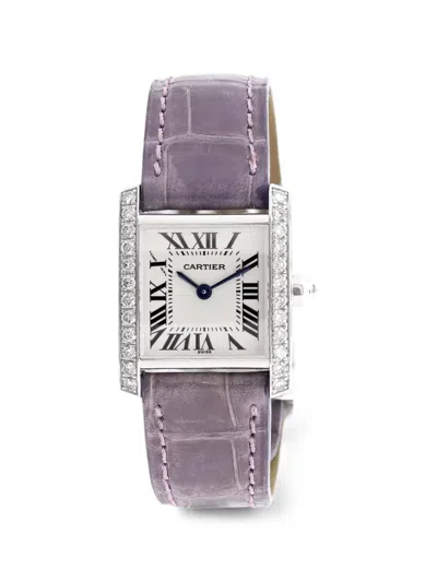 Pre-owned Cartier Tank Française 25mm Watch In White