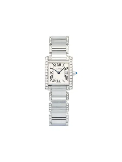 Pre-owned Cartier Tank Francaise 25mm In White