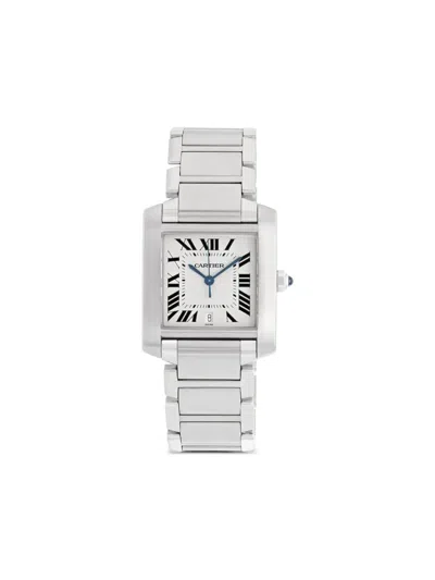 Pre-owned Cartier Tank Francaise 28mm In White