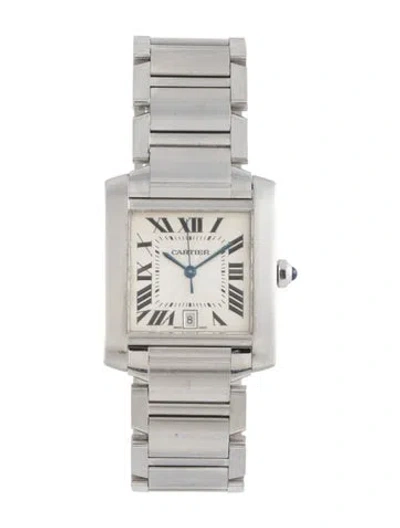 Pre-owned Cartier Tank Française, 28mm In Multicolor