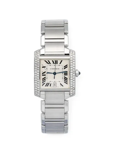 Pre-owned Cartier Tank Française 28mm Watch In Neutrals