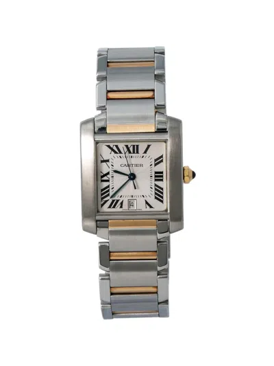 Pre-owned Cartier Tank Française 28mm Watch In Silver