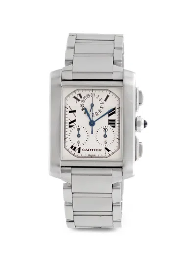 Pre-owned Cartier Tank Française 28mm Watch In White