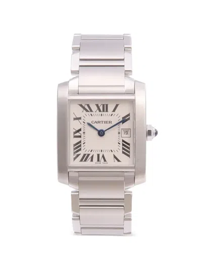 Pre-owned Cartier Tank Française 30mm Watch In White
