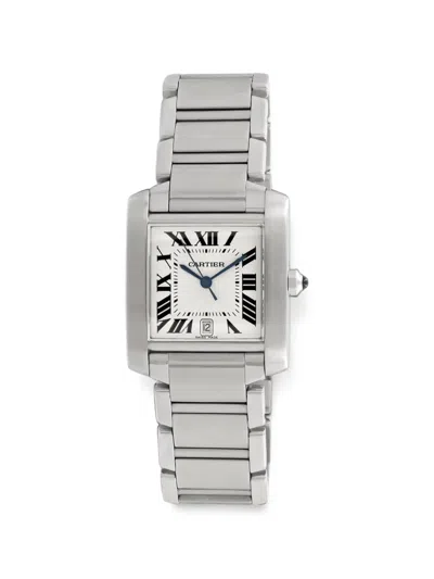 Pre-owned Cartier Tank Française 32mm Watch In White