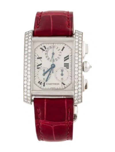Pre-owned Cartier Tank Française Chronoflex Watch In Multi
