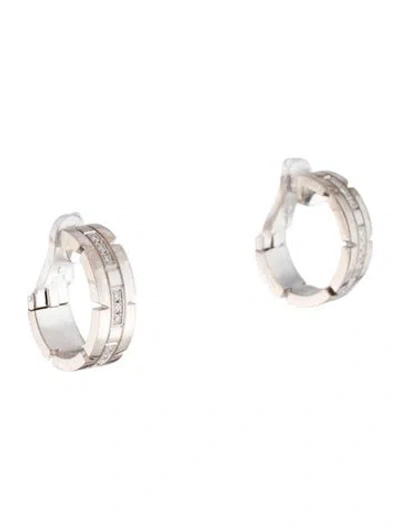 Pre-owned Cartier Tank Francaise Diamond Huggies In Multi