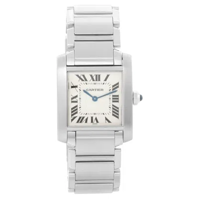Pre-owned Cartier Tank Francaise Midsize Stainless Steel Watch W51003q3 2301 In Multi