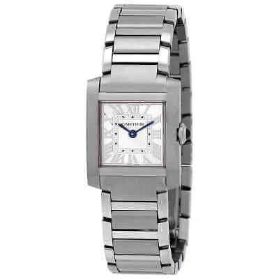 Pre-owned Cartier Tank Francaise Quartz Silver Dial Ladies Watch Wsta0065