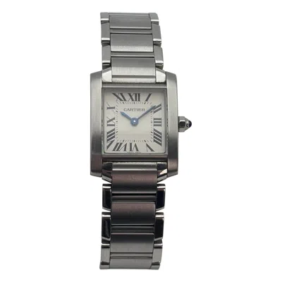 Pre-owned Cartier Tank Française Sm Ref. 3217 Stainless Steel Classic Bracelet Watch In Multi