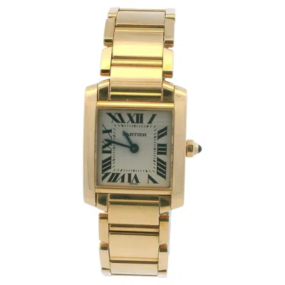 Pre-owned Cartier Tank Francaise W50002n2 18k Yellow Gold Quartz Watch
