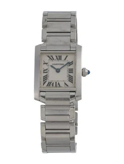 Pre-owned Cartier Tank Française Watch, 20mm In Multicolor