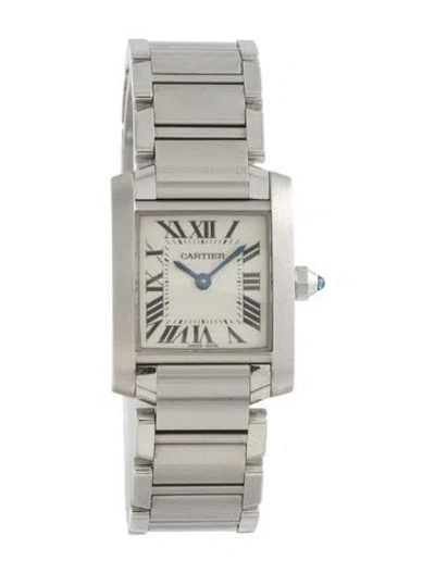 Pre-owned Cartier Tank Française Watch, 20mm In Multicolor