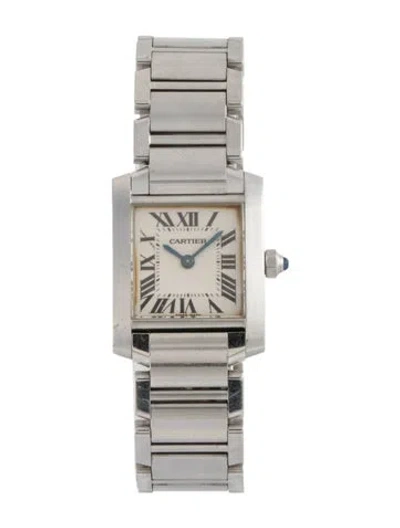 Pre-owned Cartier Tank Française Watch, 20mm In Multicolor