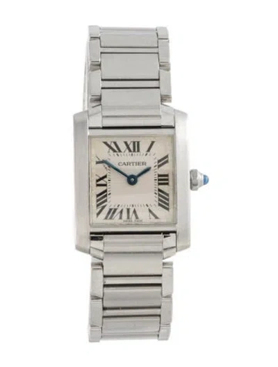 Pre-owned Cartier Tank Française Watch, 20mm In Multicolor